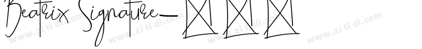 Beatrix Signature字体转换